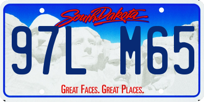 SD license plate 97LM65