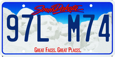 SD license plate 97LM74
