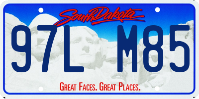 SD license plate 97LM85