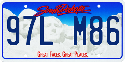 SD license plate 97LM86