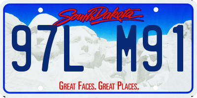 SD license plate 97LM91