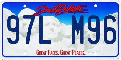 SD license plate 97LM96