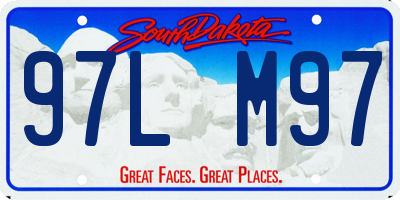 SD license plate 97LM97