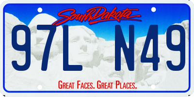SD license plate 97LN49