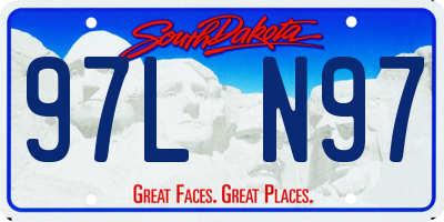 SD license plate 97LN97