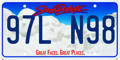 SD license plate 97LN98