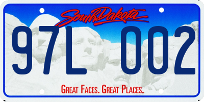 SD license plate 97LO02