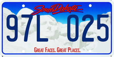 SD license plate 97LO25