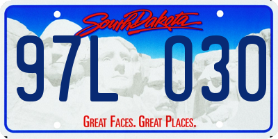 SD license plate 97LO30