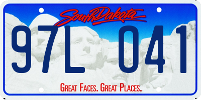 SD license plate 97LO41