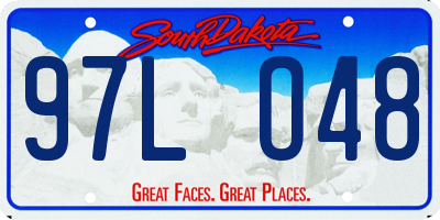SD license plate 97LO48