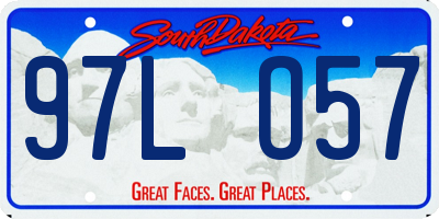 SD license plate 97LO57