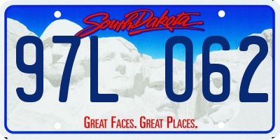SD license plate 97LO62