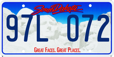 SD license plate 97LO72