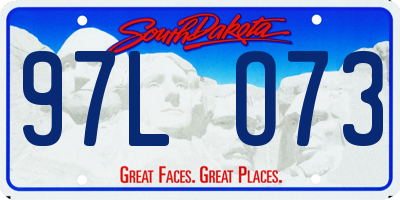 SD license plate 97LO73