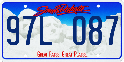 SD license plate 97LO87