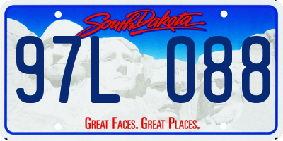SD license plate 97LO88
