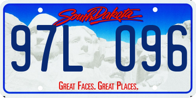 SD license plate 97LO96