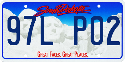 SD license plate 97LP02