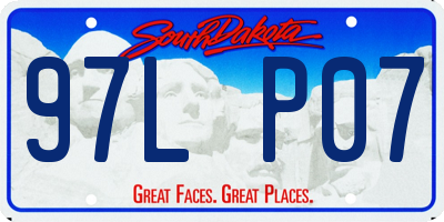 SD license plate 97LP07