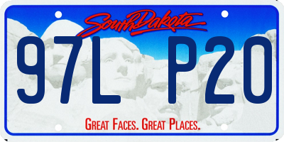 SD license plate 97LP20