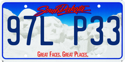 SD license plate 97LP33