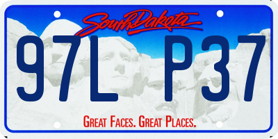 SD license plate 97LP37