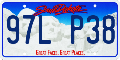 SD license plate 97LP38