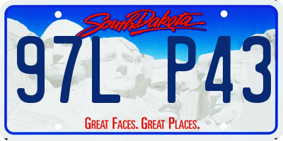SD license plate 97LP43