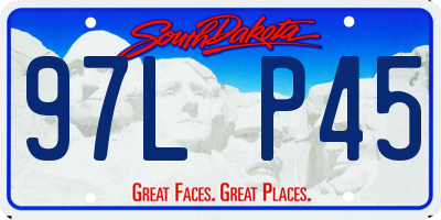 SD license plate 97LP45