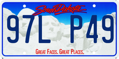 SD license plate 97LP49