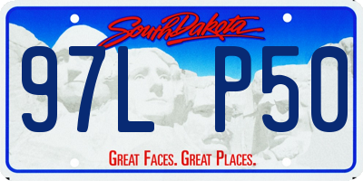 SD license plate 97LP50