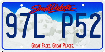 SD license plate 97LP52