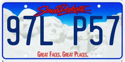 SD license plate 97LP57