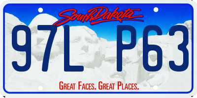 SD license plate 97LP63