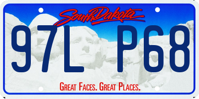 SD license plate 97LP68