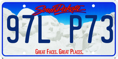 SD license plate 97LP73