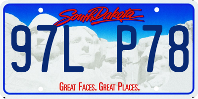 SD license plate 97LP78