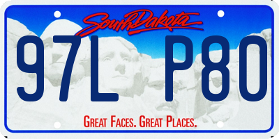 SD license plate 97LP80