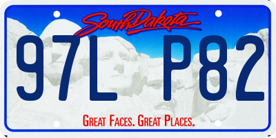SD license plate 97LP82