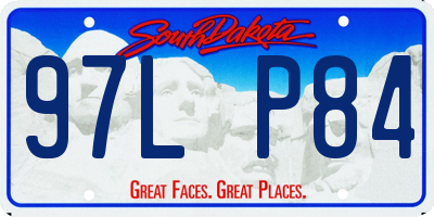 SD license plate 97LP84