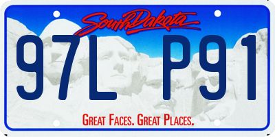 SD license plate 97LP91