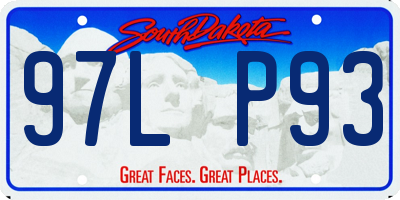 SD license plate 97LP93