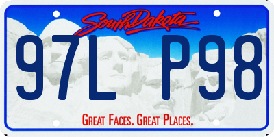 SD license plate 97LP98