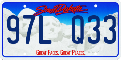 SD license plate 97LQ33