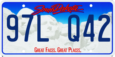 SD license plate 97LQ42