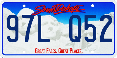 SD license plate 97LQ52