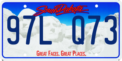 SD license plate 97LQ73
