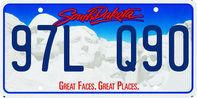 SD license plate 97LQ90