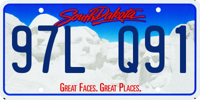 SD license plate 97LQ91